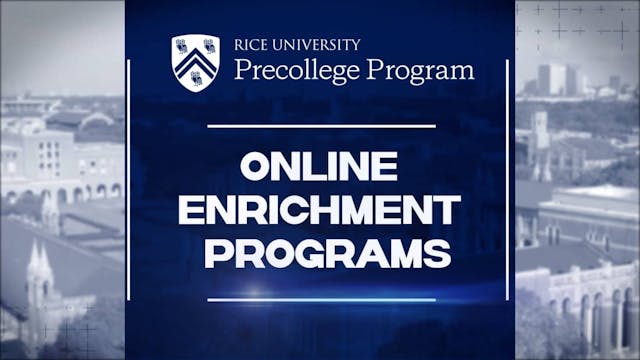 Video preview for Rice University | Program Courses